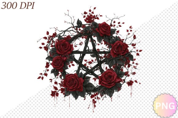 Download Watercolor Gothic Pentacle PNG Clipart - Pentacle Collection