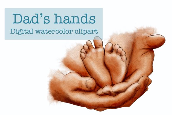 Download Dads Hand Clipart, Baby Feet - Baby Collection