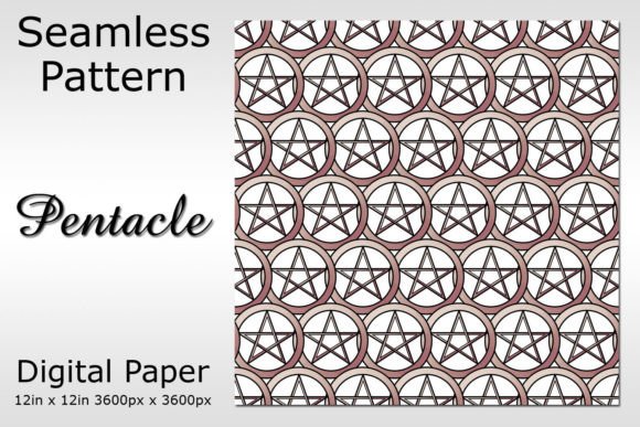 Download Pink Pentacle Digital Scrapbook Paper - Pentacle Collection