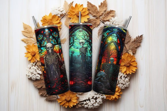 Download Stained Glass Retro Spooky Halloween - Retro Collection