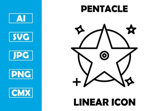 Download Pentacle Vector Line Icon Design - Pentacle Collection