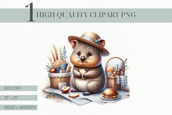 Download Picnic Theme Adorable Quokka Clipart - Theme Collection