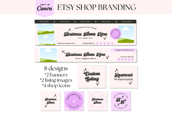 Download Retro Etsy Shop Banners Canva Template - Retro Collection