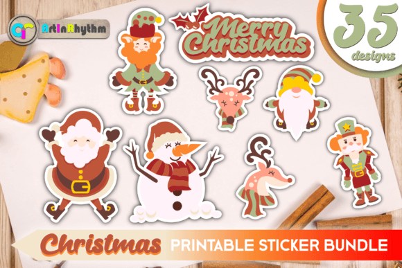 Download Fall Theme Christmas Sticker Bundle PNG - Theme Collection