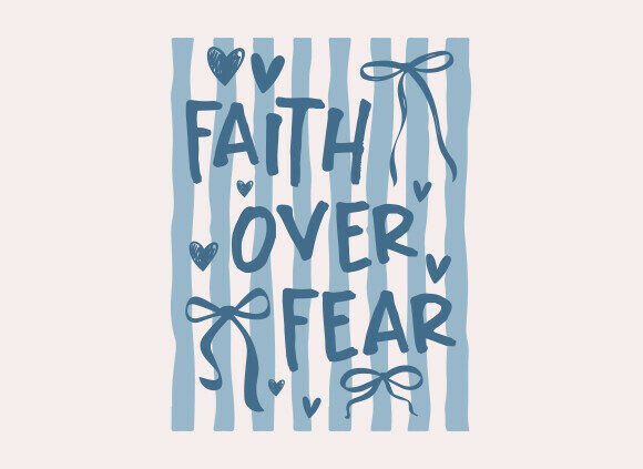 Download Retro Faith over Fear SVG, Christian PNG - Retro Collection