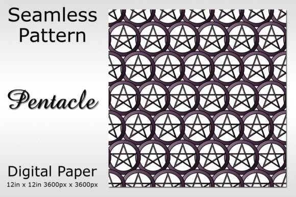 Download Purple Pentacle Digital Scrapbook Paper - Pentacle Collection