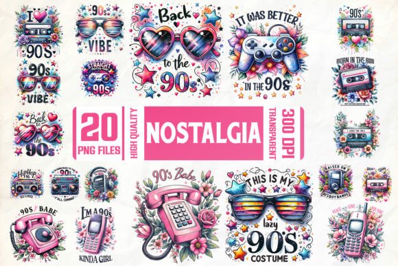 Download Retro 90s Nostalgia Design Pack - Retro Collection