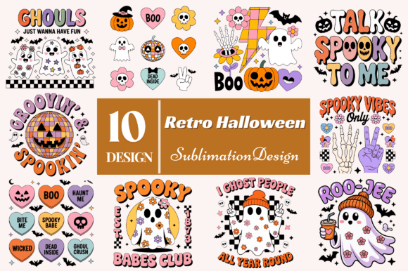 Download Retro Halloween Sublimation PNG Bundle - Retro Collection