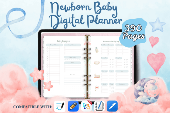 Download Newborn Baby Digital Planner - Baby Collection