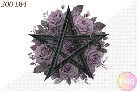 Download Watercolor Gothic Pentacle PNG Clipart - Pentacle Collection