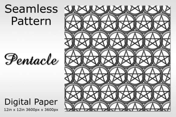 Download Silver Pentacle Digital Scrapbook Paper - Pentacle Collection