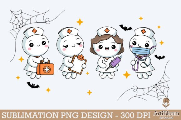 Download Nurse Ghost Spirit Halloween Design Png - Premium Resources