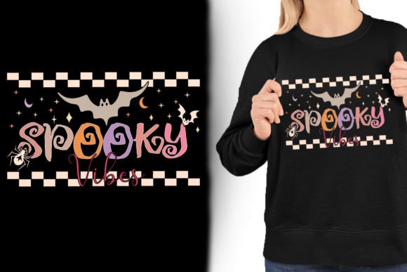 Download Spooky Vibes Retro Halloween Tee Design - Retro Collection